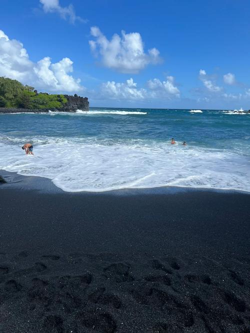 black sand beach hana,Geological Marvel